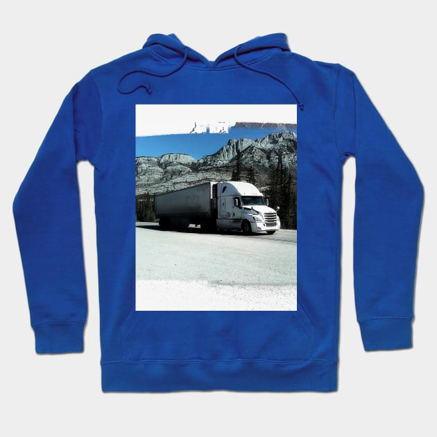 Rocky Mountain Hauler - Freight Truck Driver Hoodie by Highseller